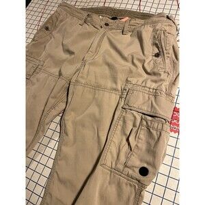 Vintage Y2K Polo Ralph Lauren Khaki Cargo Pants 40x32 Baggy Tan Grunge Preppy